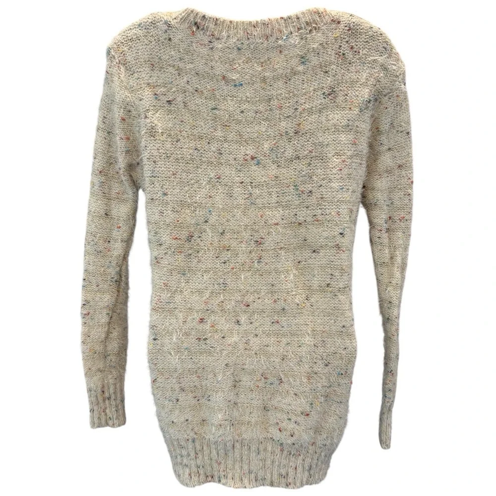 Mirumi Speckled Knit Sweater‎ Cream Confetti Yarn Long Sleeve Women's Large - Picture 5 of 5